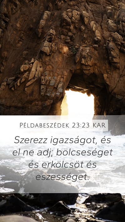 Példabeszédek 23:23 KAR Bible Verse Image