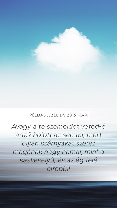 Példabeszédek 23:5 KAR Bible Verse Image