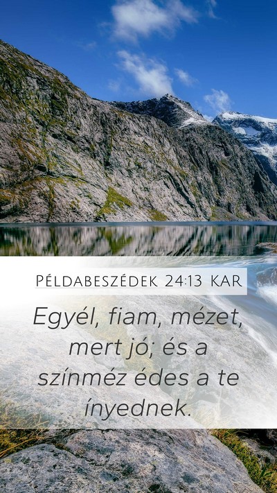 Példabeszédek 24:13 KAR Bible Verse Image