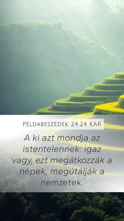 Példabeszédek 24:24 KAR Bible Verse Image