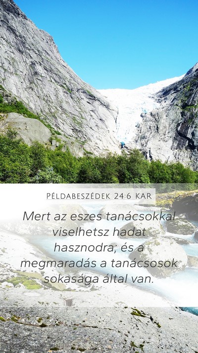 Példabeszédek 24:6 KAR Bible Verse Image