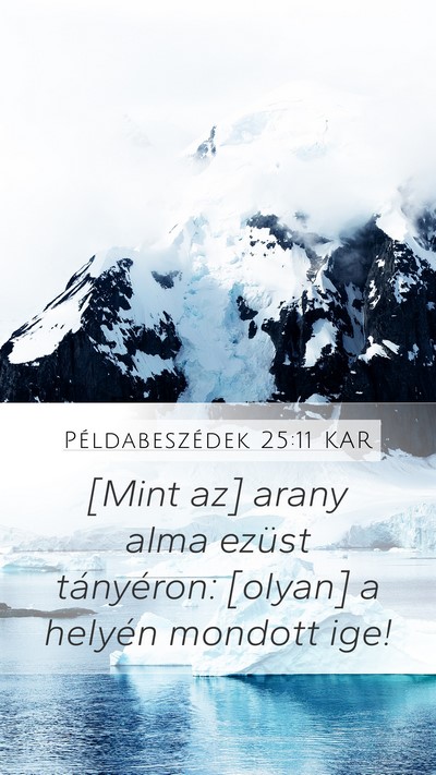 Példabeszédek 25:11 KAR Bible Verse Image