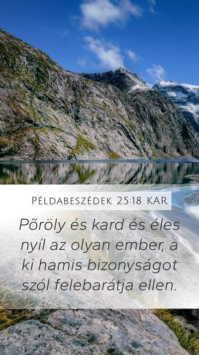 Példabeszédek 25:18 KAR Bible Verse Image
