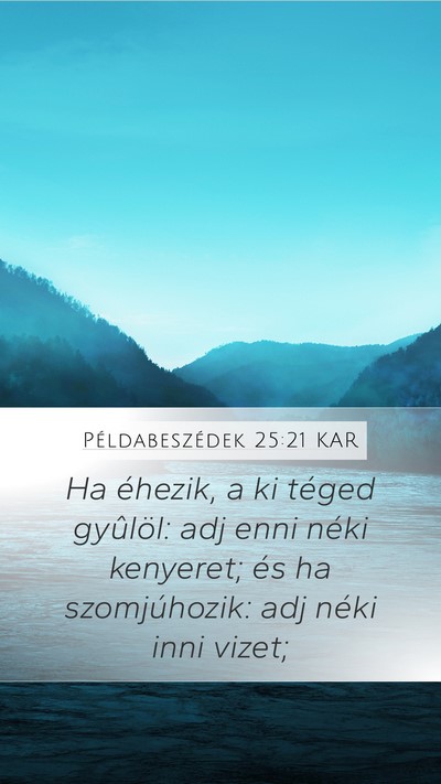Példabeszédek 25:21 KAR Bible Verse Image