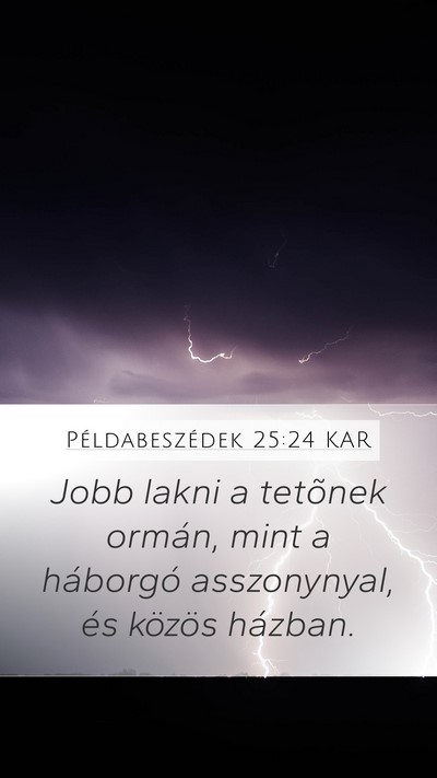 Példabeszédek 25:24 KAR Bible Verse Image