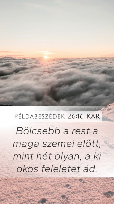 Példabeszédek 26:16 KAR Bible Verse Image