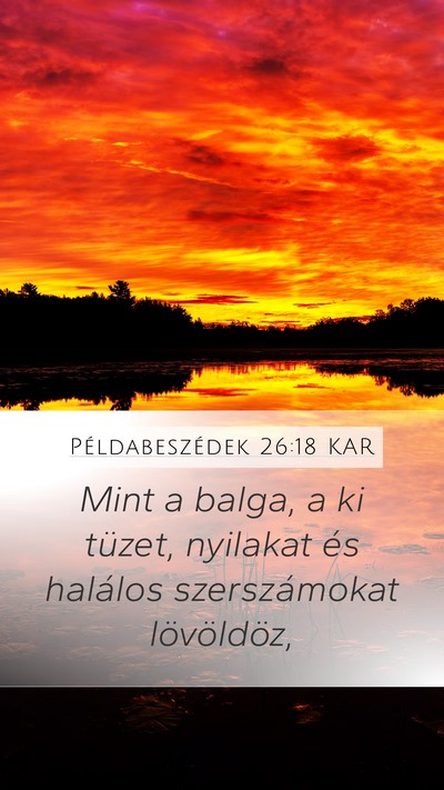 Példabeszédek 26:18 KAR Bible Verse Image