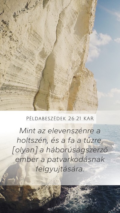 Példabeszédek 26:21 KAR Bible Verse Image