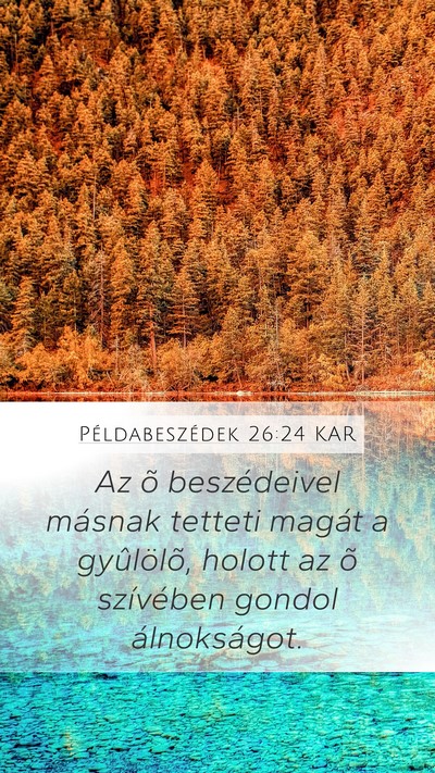 Példabeszédek 26:24 KAR Bible Verse Image