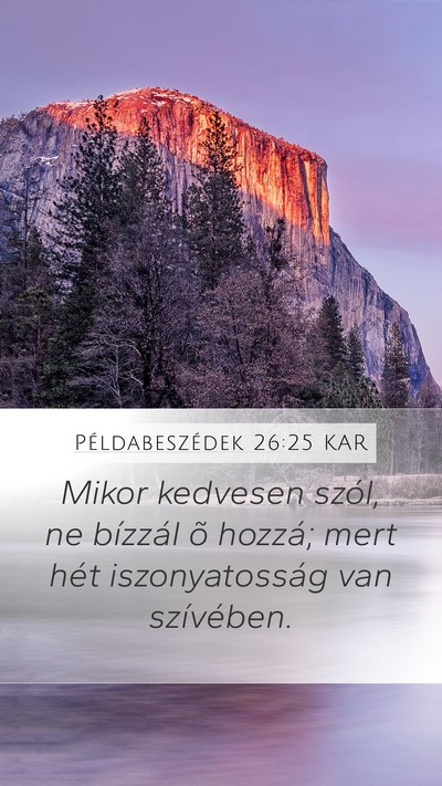 Példabeszédek 26:25 KAR Bible Verse Image