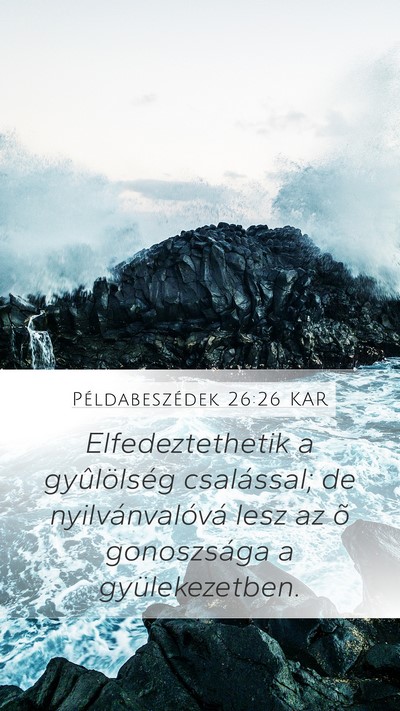 Példabeszédek 26:26 KAR Mobile Phone Wallpaper - Elfedeztethetik a gyûlölség csalással; de - Mobile Bible Verse Wallpaper