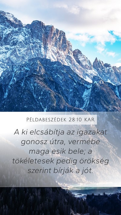 Példabeszédek 28:10 KAR Bible Verse Image