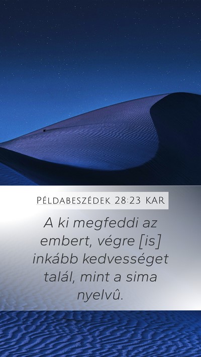 Példabeszédek 28:23 KAR Bible Verse Image
