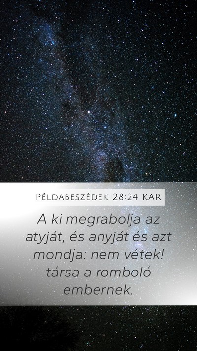Példabeszédek 28:24 KAR Bible Verse Image