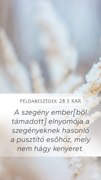 Példabeszédek 28:3 KAR Bible Verse Image