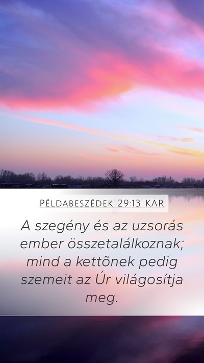 Példabeszédek 29:13 KAR Bible Verse Image