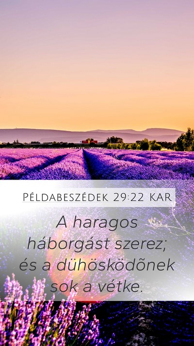 Példabeszédek 29:22 KAR Bible Verse Image