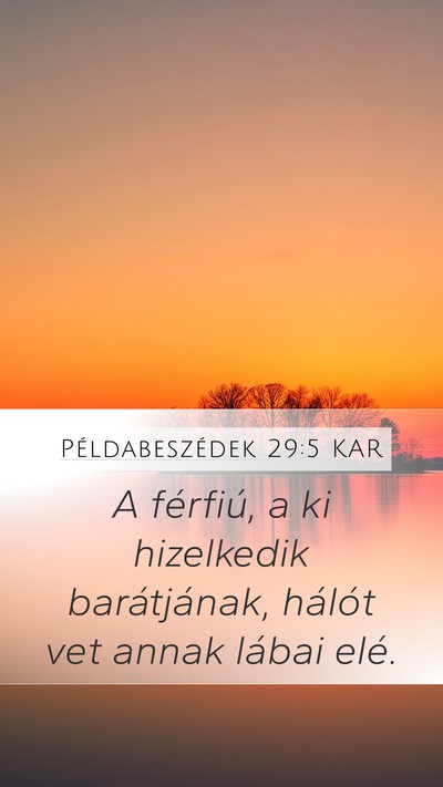 Példabeszédek 29:5 KAR Bible Verse Image