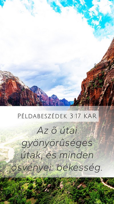Példabeszédek 3:17 KAR Bible Verse Image