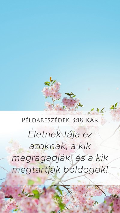 Példabeszédek 3:18 KAR Bible Verse Image