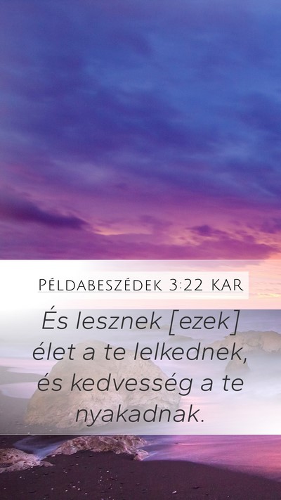 Példabeszédek 3:22 KAR Bible Verse Image