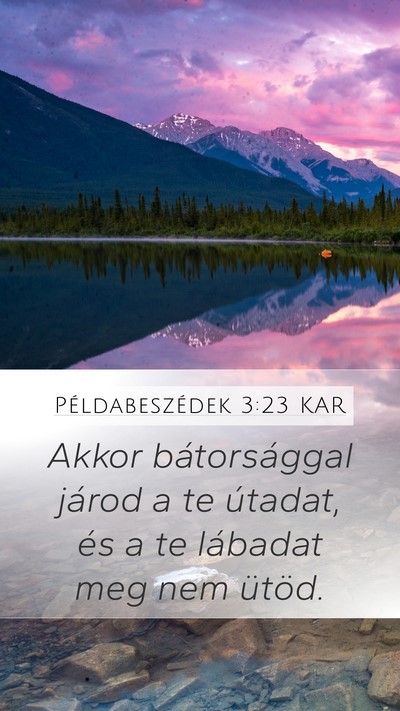 Példabeszédek 3:23 KAR Bible Verse Image