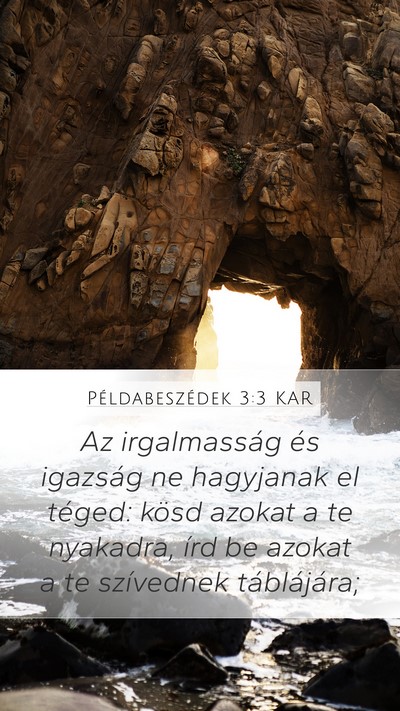 Példabeszédek 3:3 KAR Bible Verse Image