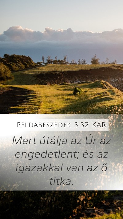 Példabeszédek 3:32 KAR Bible Verse Image