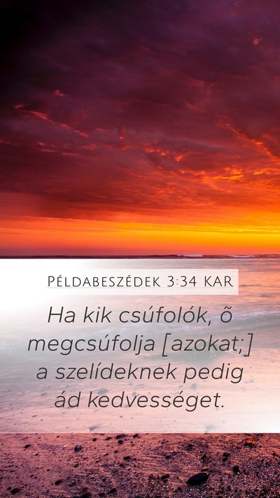 Példabeszédek 3:34 KAR Bible Verse Image