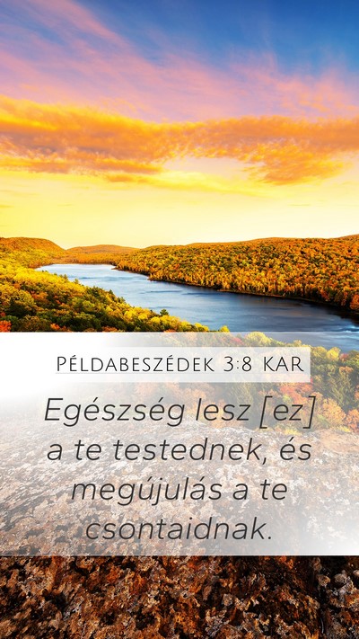 Példabeszédek 3:8 KAR Bible Verse Image