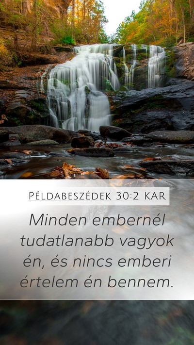 Példabeszédek 30:2 KAR Bible Verse Image