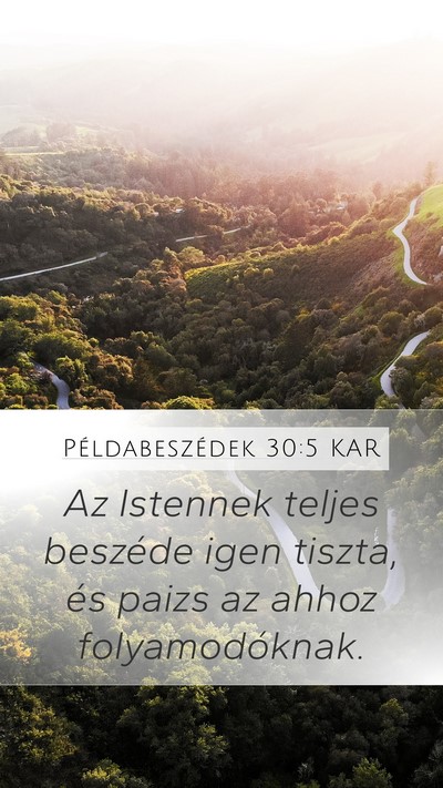 Példabeszédek 30:5 KAR Bible Verse Image