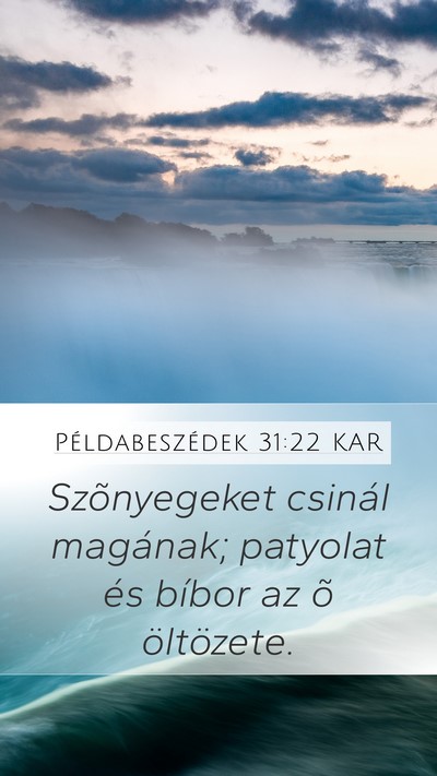 Példabeszédek 31:22 KAR Bible Verse Image
