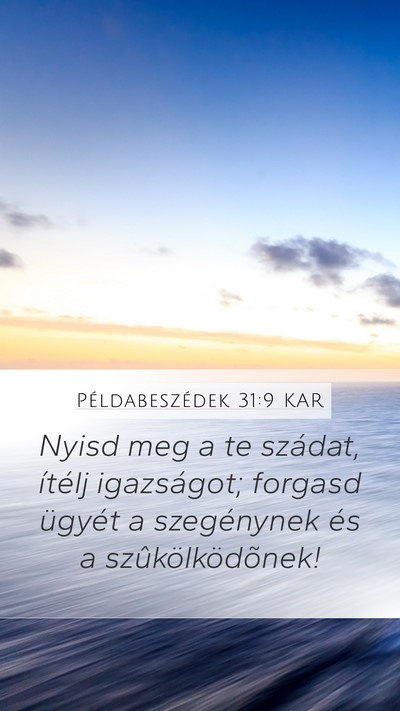 Példabeszédek 31:9 KAR Bible Verse Image