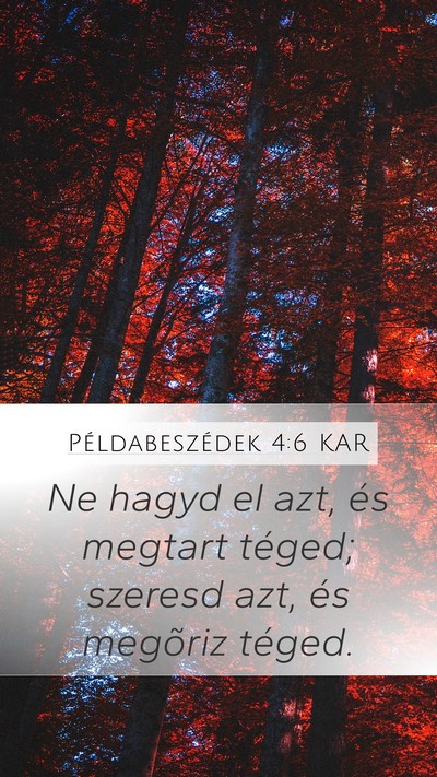 Példabeszédek 4:6 KAR Bible Verse Image