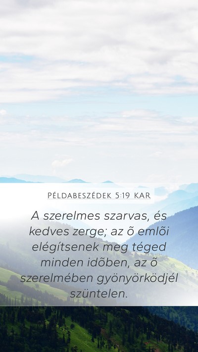 Példabeszédek 5:19 KAR Bible Verse Image