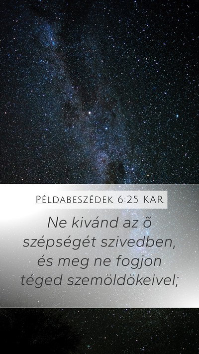 Példabeszédek 6:25 KAR Bible Verse Image