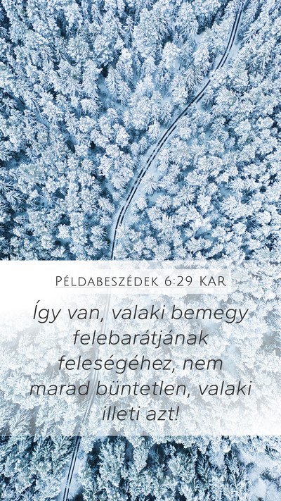Példabeszédek 6:29 KAR Bible Verse Image