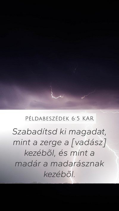Példabeszédek 6:5 KAR Bible Verse Image