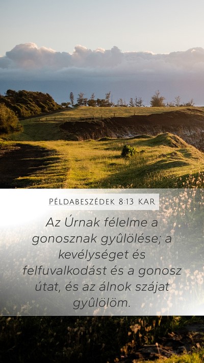 Példabeszédek 8:13 KAR Bible Verse Image