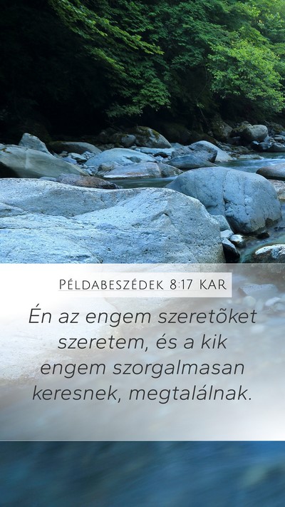 Példabeszédek 8:17 KAR Bible Verse Image