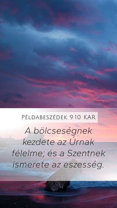 Példabeszédek 9:10 KAR Bible Verse Image