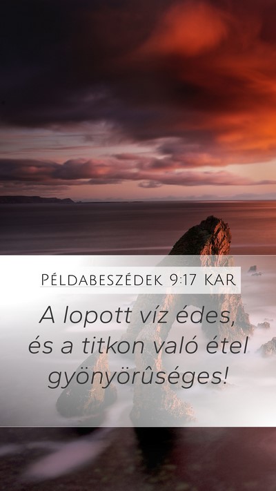 Példabeszédek 9:17 KAR Bible Verse Image