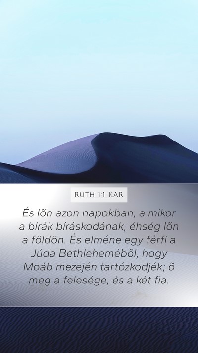 Ruth 1:1 KAR Bible Verse Image