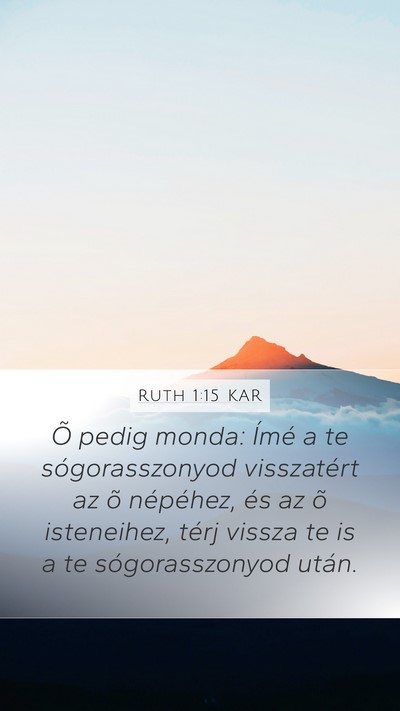 Ruth 1:15 KAR Bible Verse Image