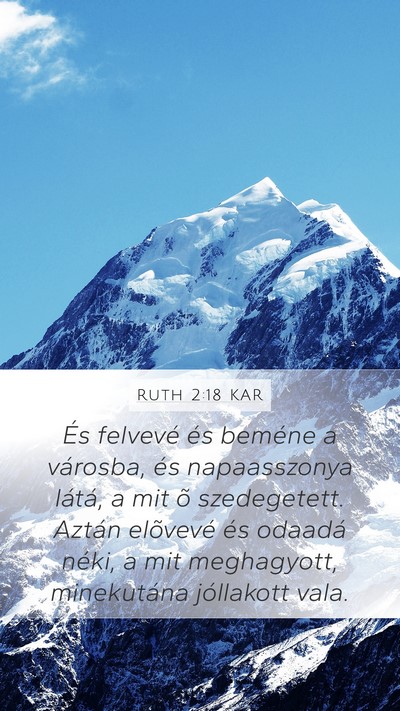 Ruth 2:18 KAR Bible Verse Image