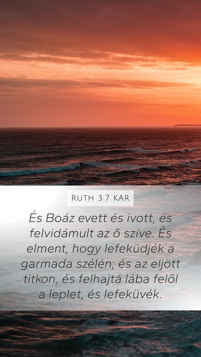 Ruth 3:7 KAR Bible Verse Image