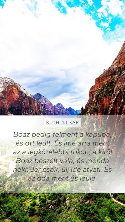 Ruth 4:1 KAR Bible Verse Image