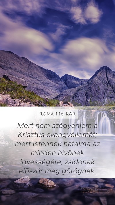 Róma 1:16 KAR Bible Verse Image