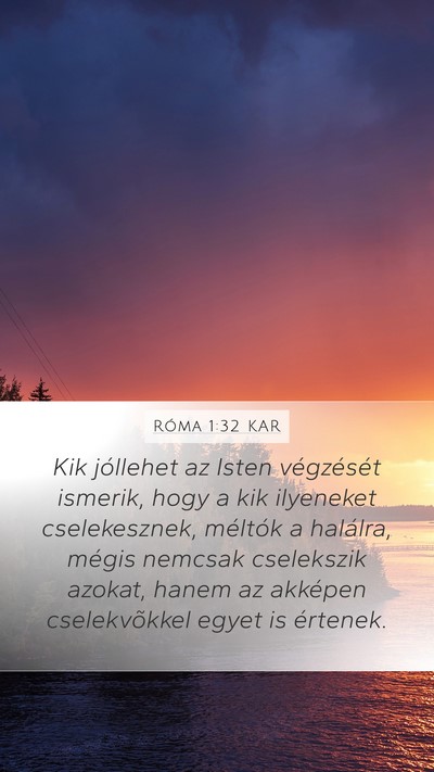 Róma 1:32 KAR Bible Verse Image